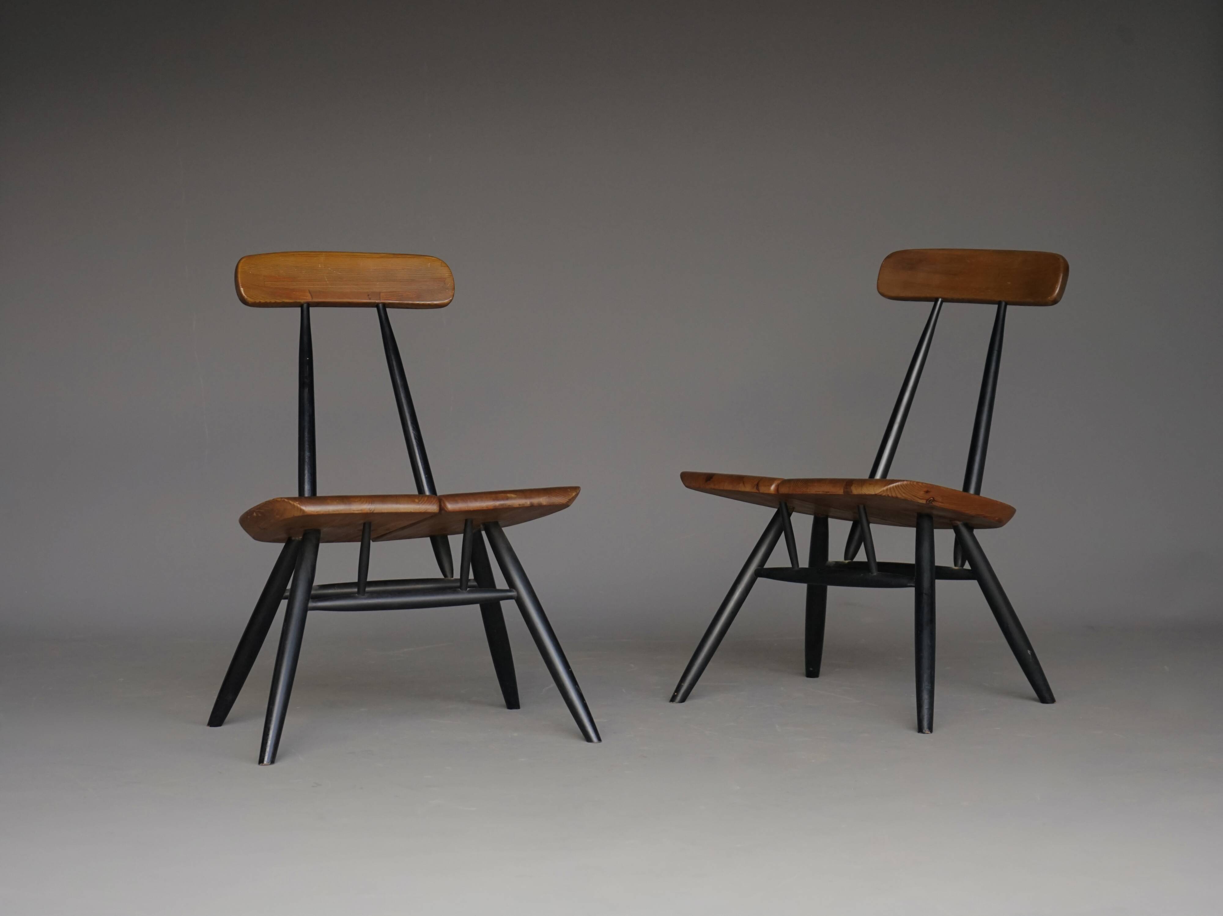 Chaises longues Pirkka par Ilmari Tapiovaara pour Laukaan Puu. Lot de 2