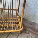 Table d'appoint rotin 60's