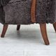 1960s, Danish armchair, reupholstered, genuine sheepskin.