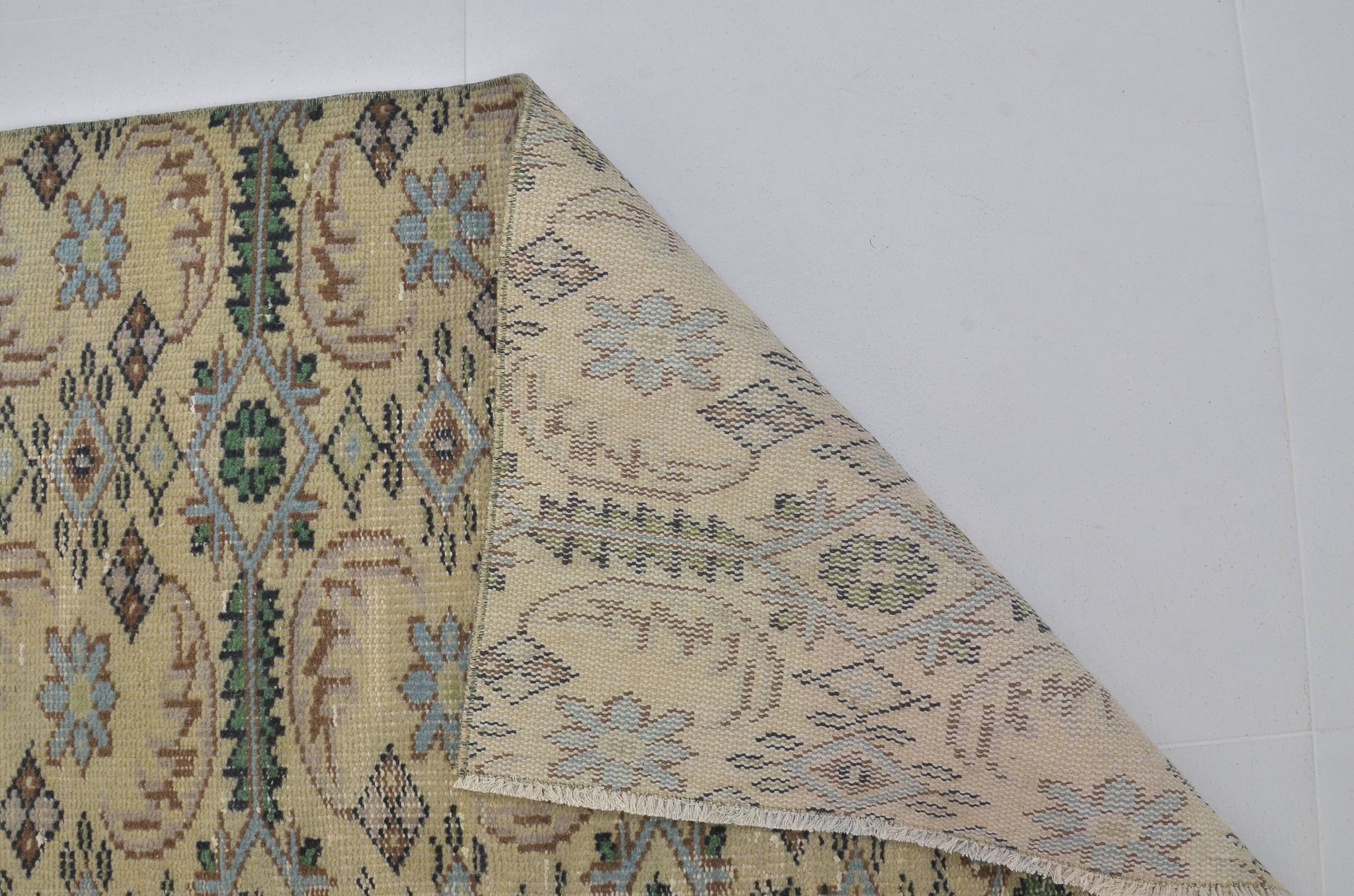 Tapis de sol vintage géométrique Oushak sku 1563