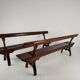 Victorian pitch pine railway bench – Halstead’s Makers, Todmorden