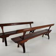 Banc de chemin de fer victorien en pin pitchpin – Halstead’s Makers, Todmorden