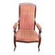 Louis Philippe Voltaire armchair from the 19th century in solid mahogany.