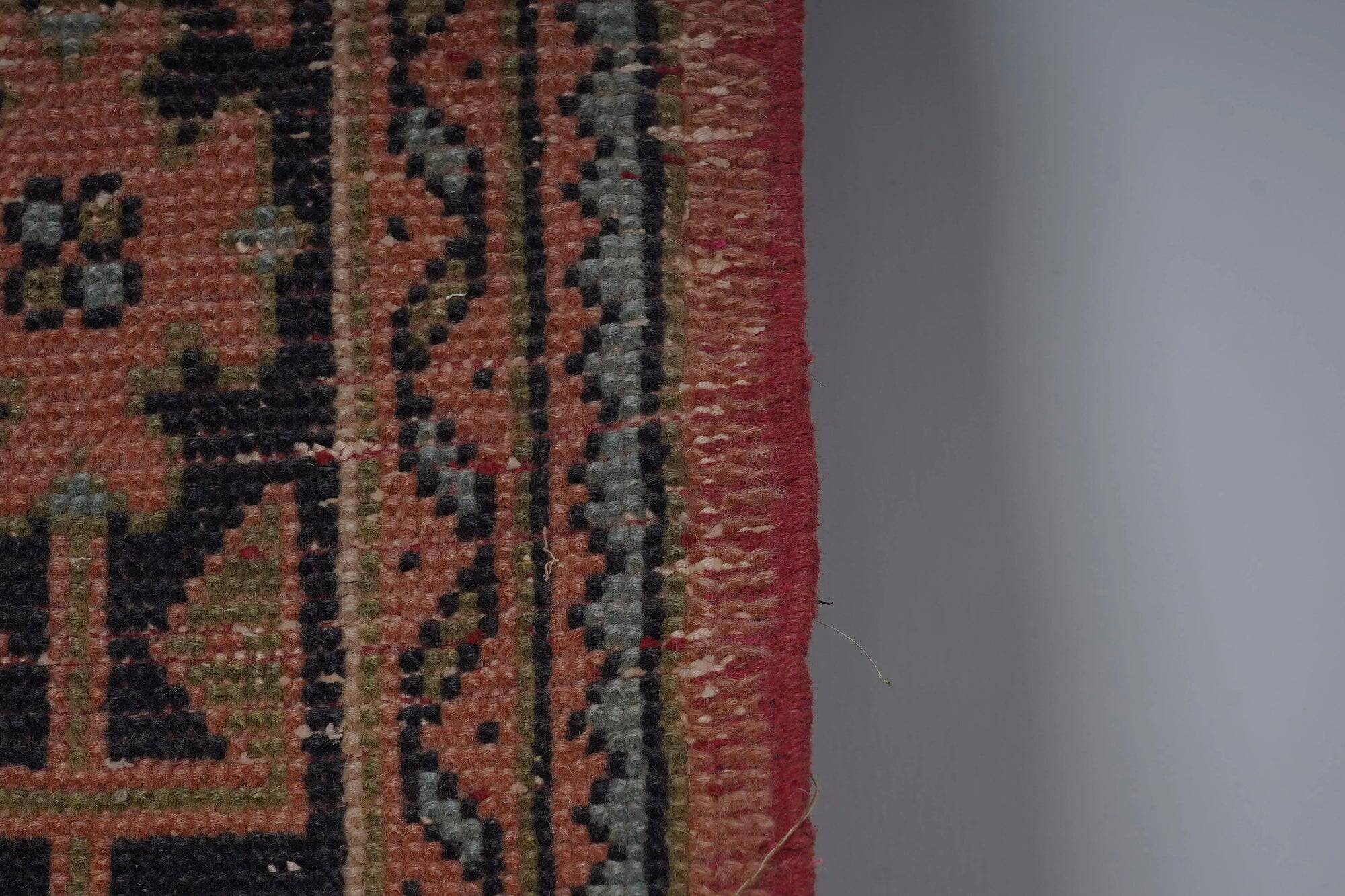 Vintage Turkish hallway rug 63x633 cm