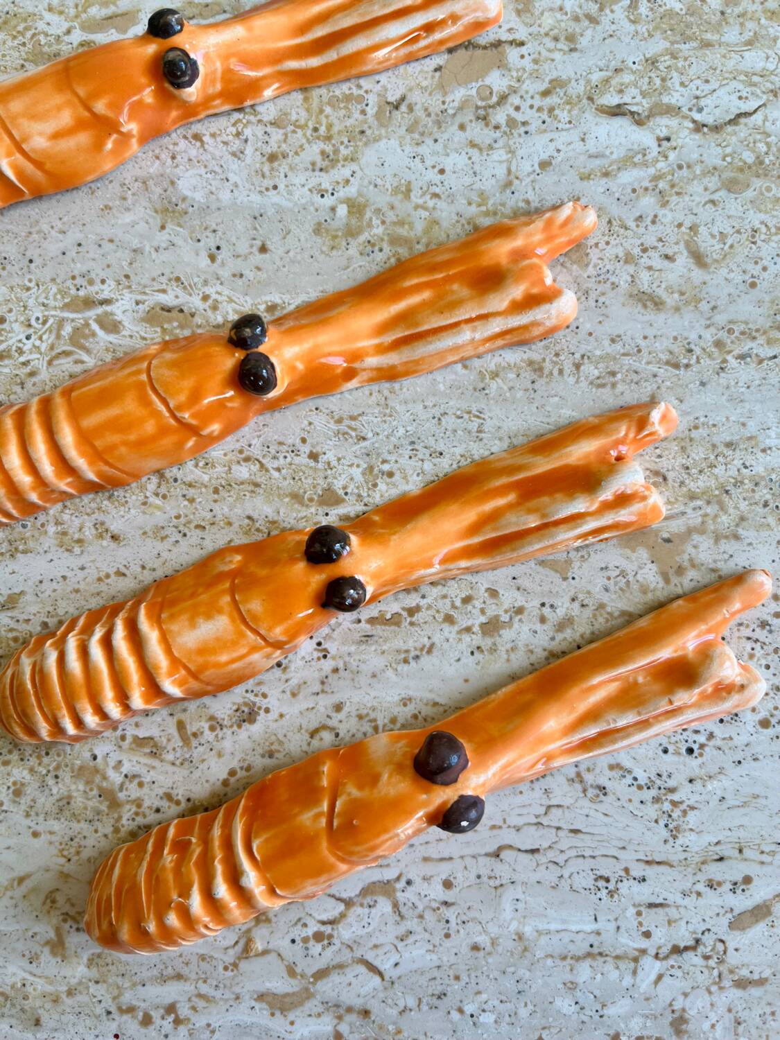 4 ceramic langoustine knife rests