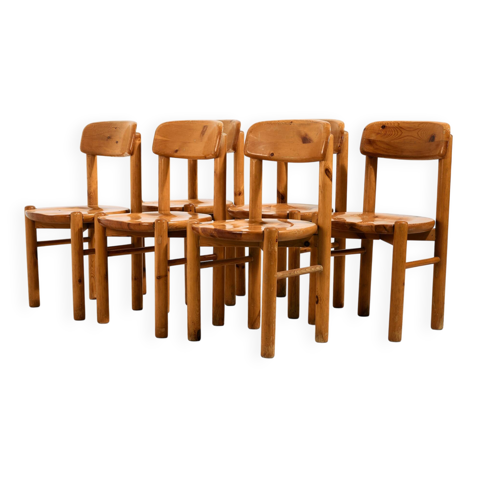 Pine dining chair by Rainer Daumiller for Hirtshals Savvaerk, set of 6