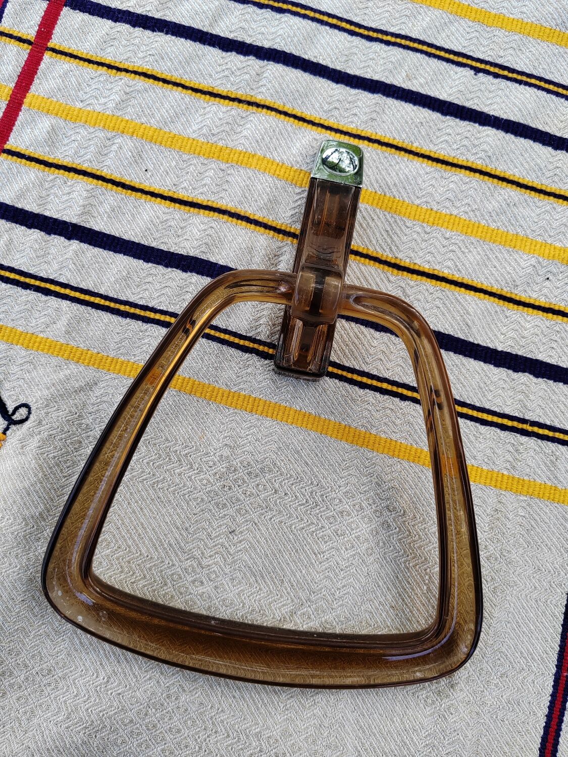 Smoked plexiglass towel rail Grosfillex 70s