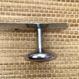 Chrome wall coat rack with 4 hooks, 40s-50s