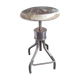 Adjustable leather seating workshop stool