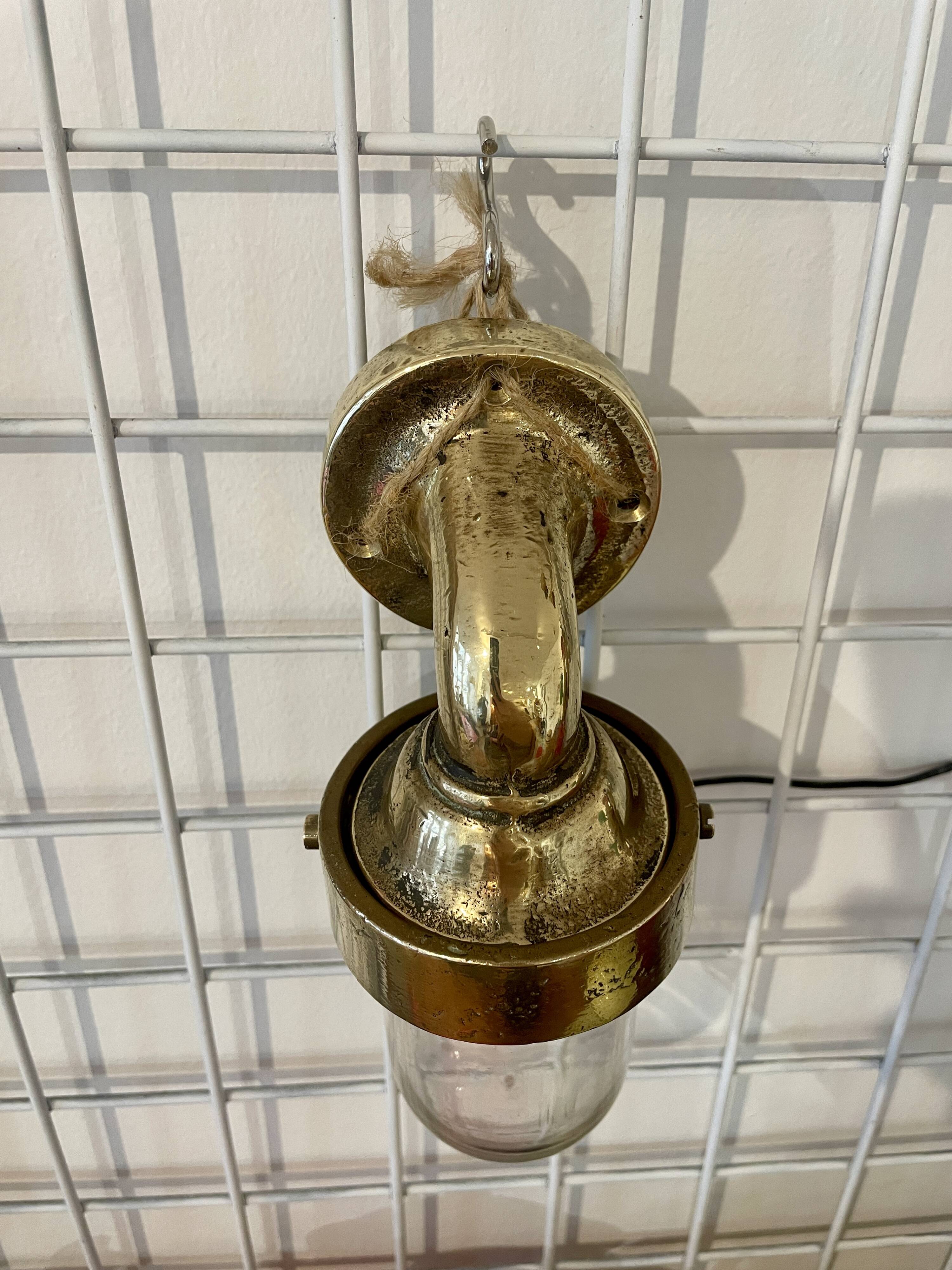 Brass marine wall light