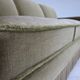 1970s, Danish 3-seater sofa, green furniture velour, teak wood legs.