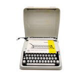 Hermes Baby white cursive typewriter revised Mint tape