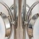 Mazzega Space Age Murano glass chrome plated chandelier, Italy 1970s