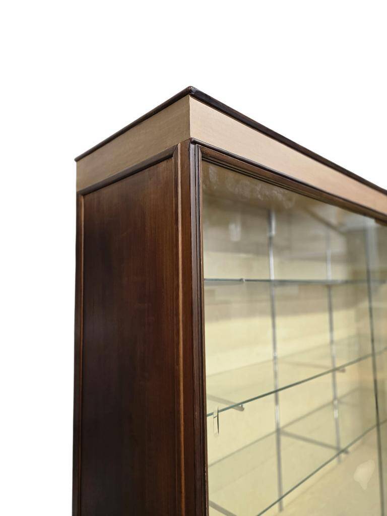 XL vintage wooden display cabinet / sideboard / wall cupboard