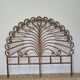 Peacock headboard in rattan Bamboo vintage 1970s