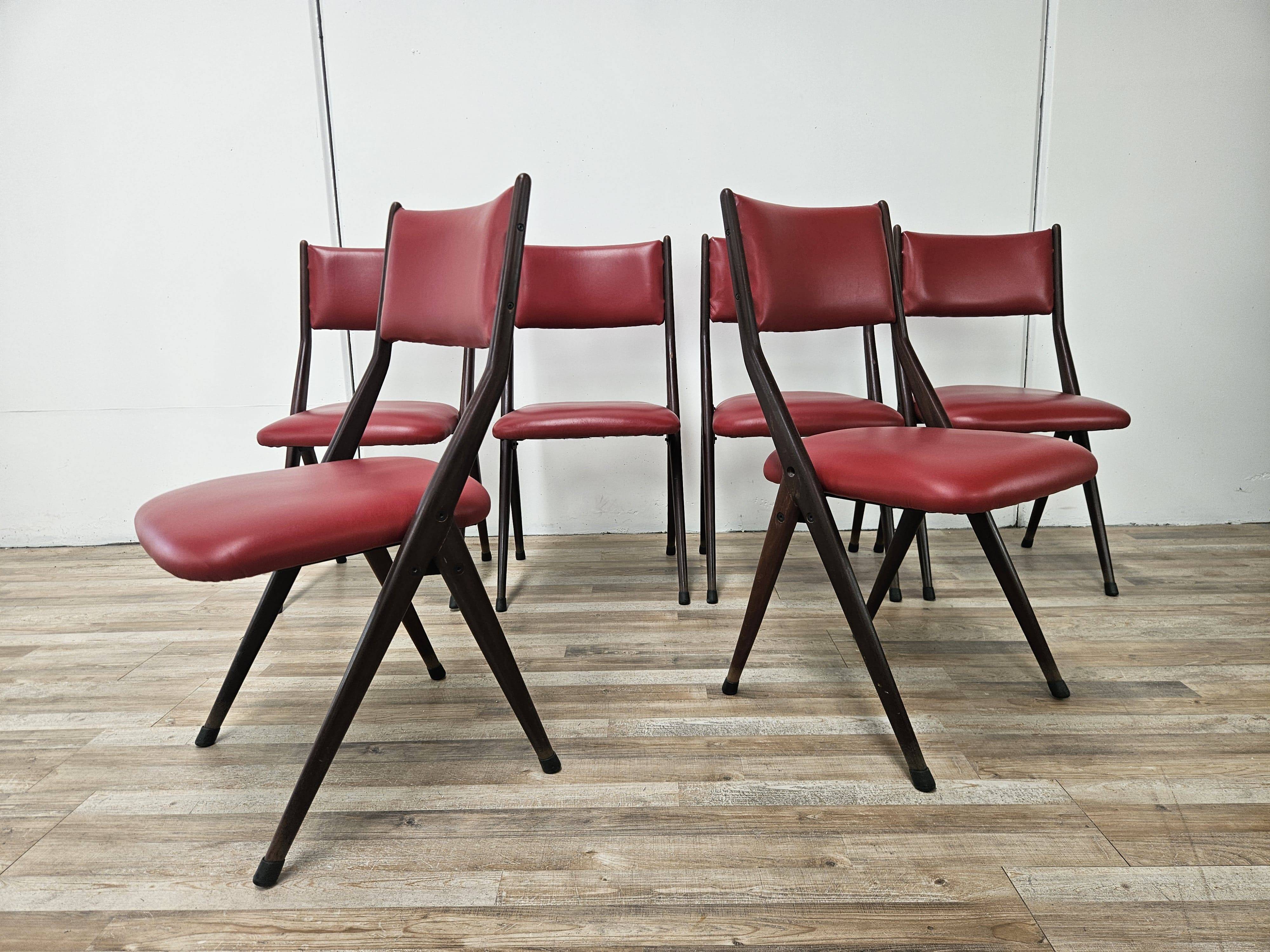 Six chairs by Gaetano and Alessandro Besana, 1960