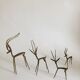 Set brass gazelles antelopes