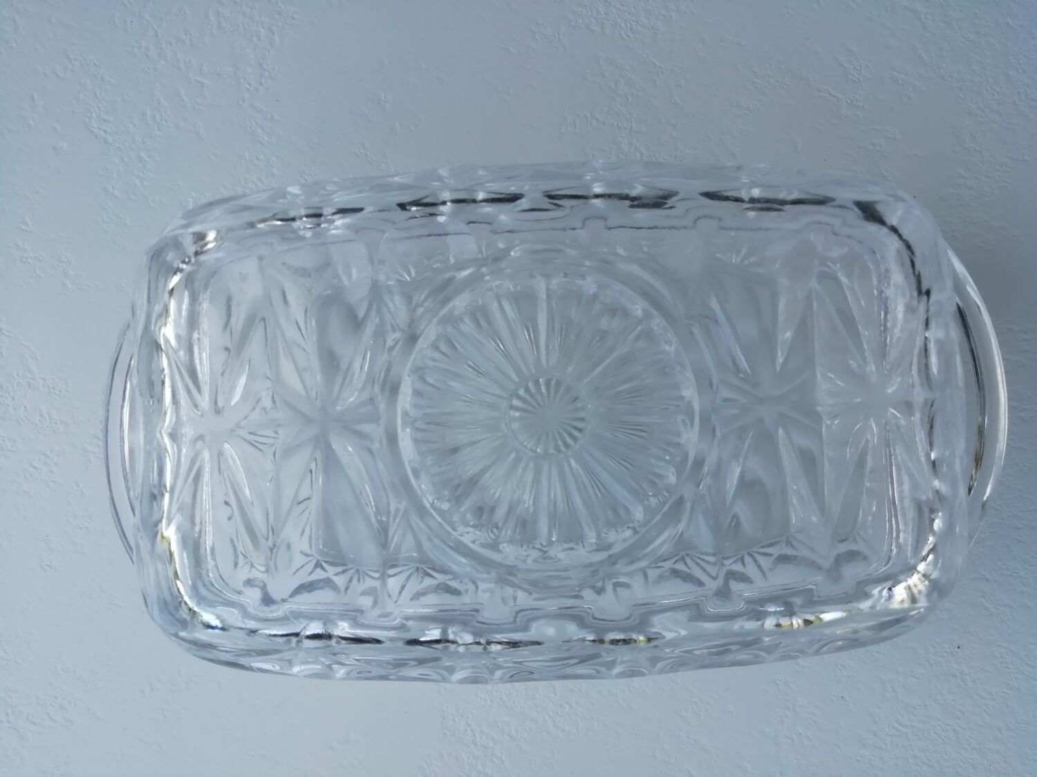 Reims glass butter dish