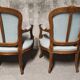 Fauteuils cabriolet Louis XV retapissés