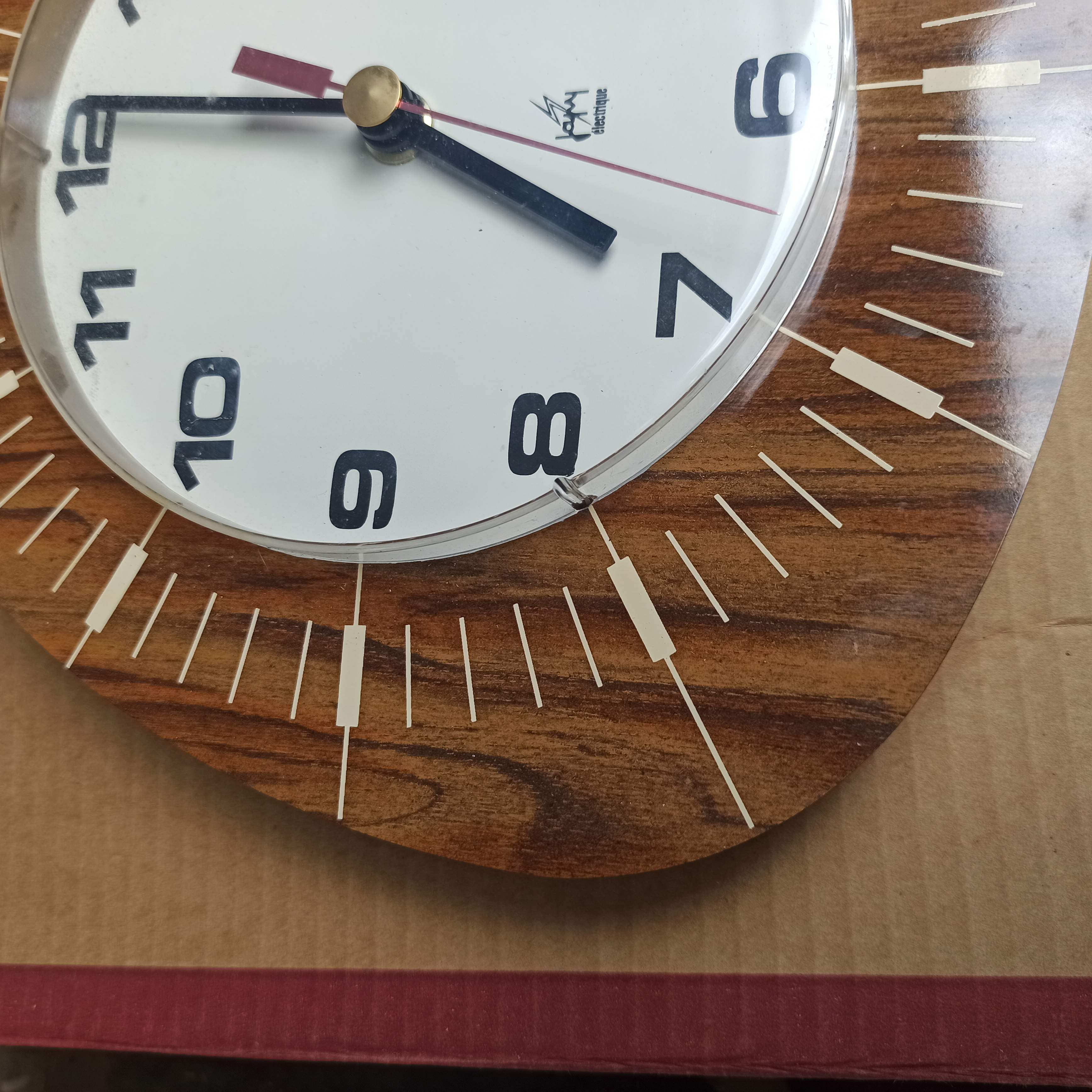 Pendulum clock japy electric 50s formica