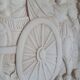 Large Chinese resin dish, sculpted motifs, signed