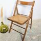 Chaise pliante à l'assise cannée