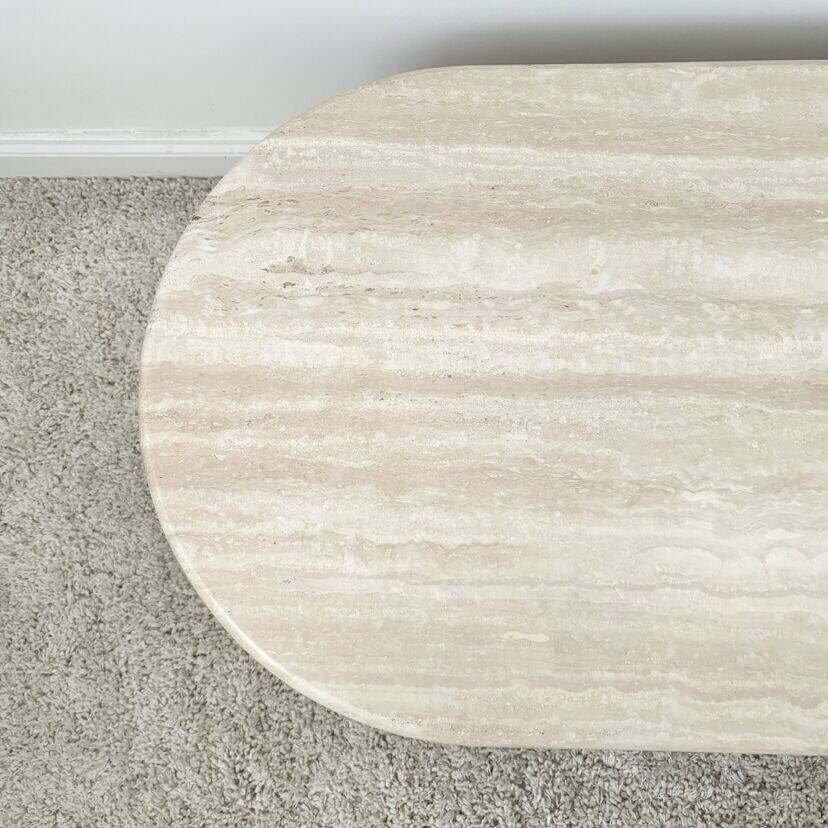 Travertine coffee table