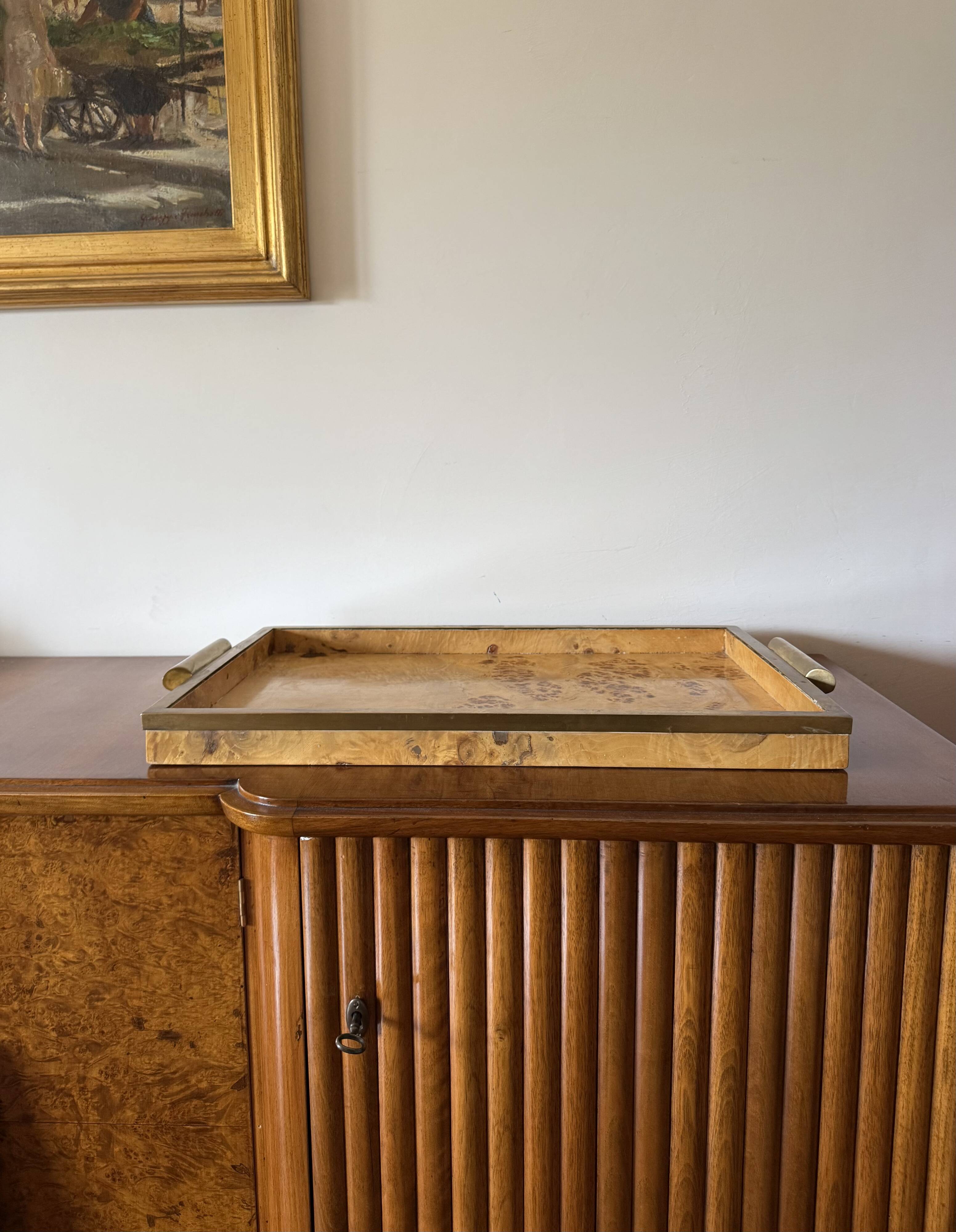 Hollywood Regency Lucite & Brass Picture Frame – In the Manner of Gabriella