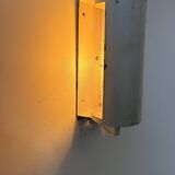Pair of vintage adjustable wall lights, white metal, Sweden 1970