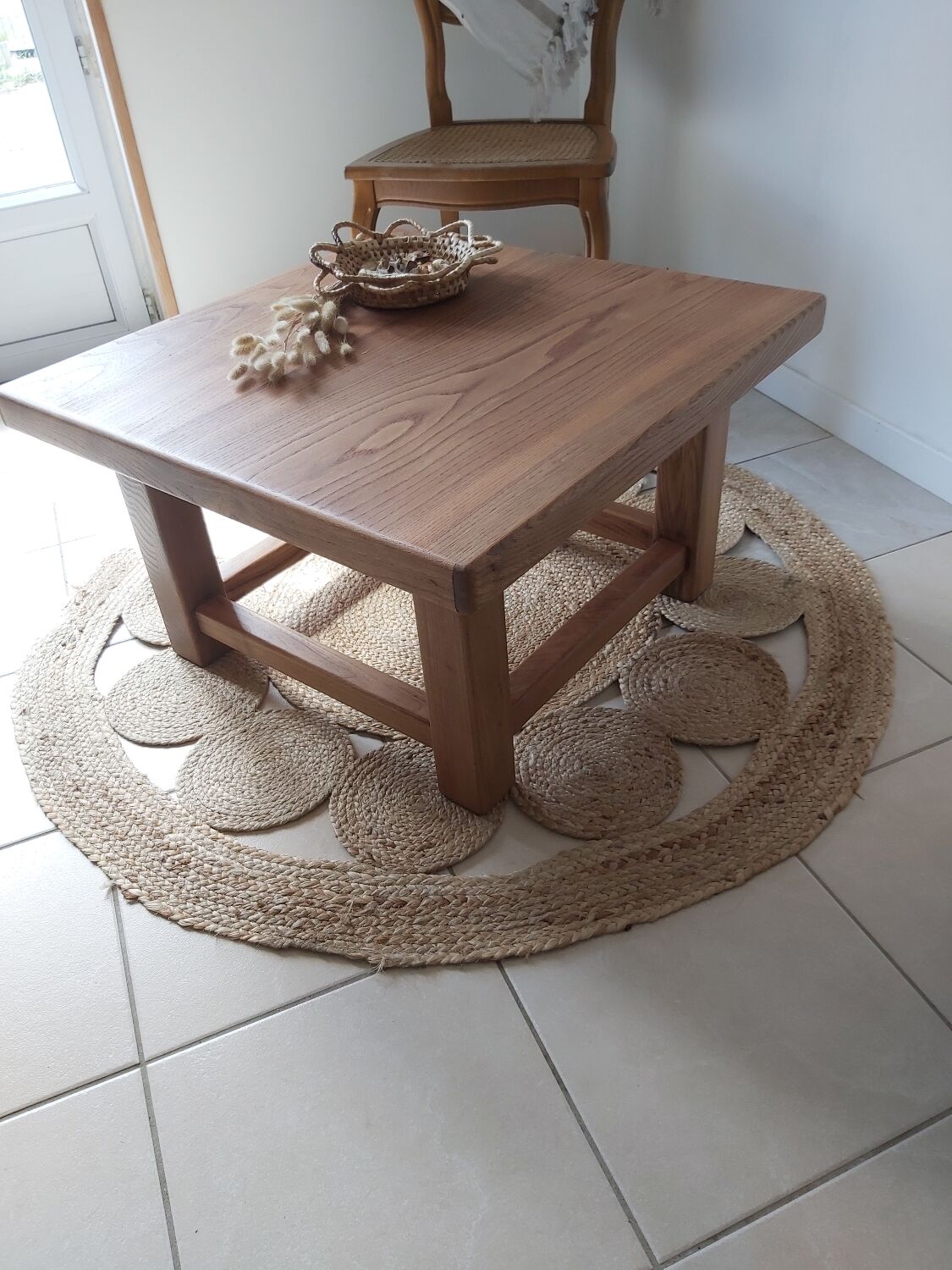 Roxanne raw wood coffee table