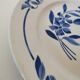 Creil et Montereau round serving dish, blue flower motif