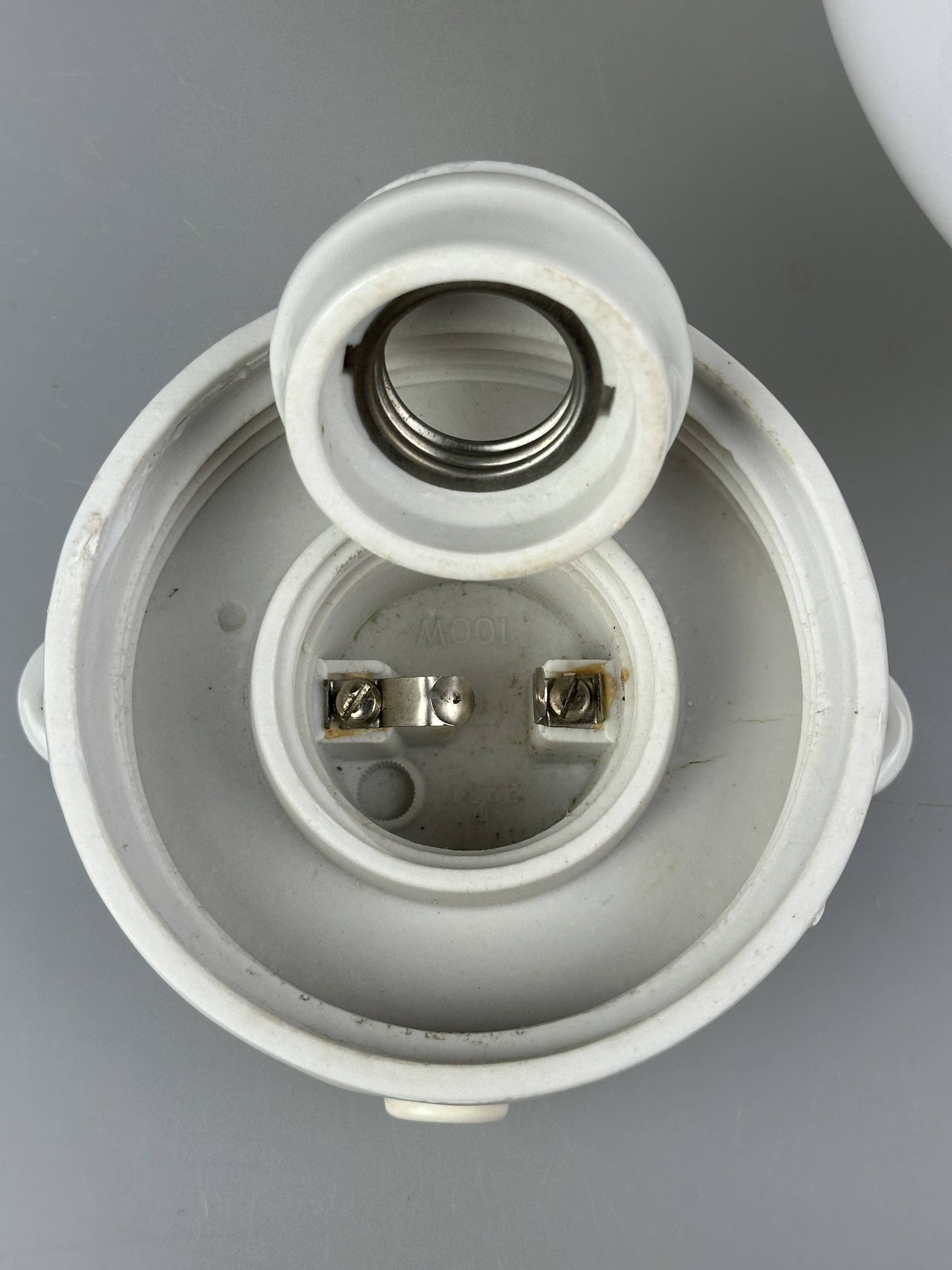 50s 60s wall lamp cellar lamp ceramic & glass Bauhaus design