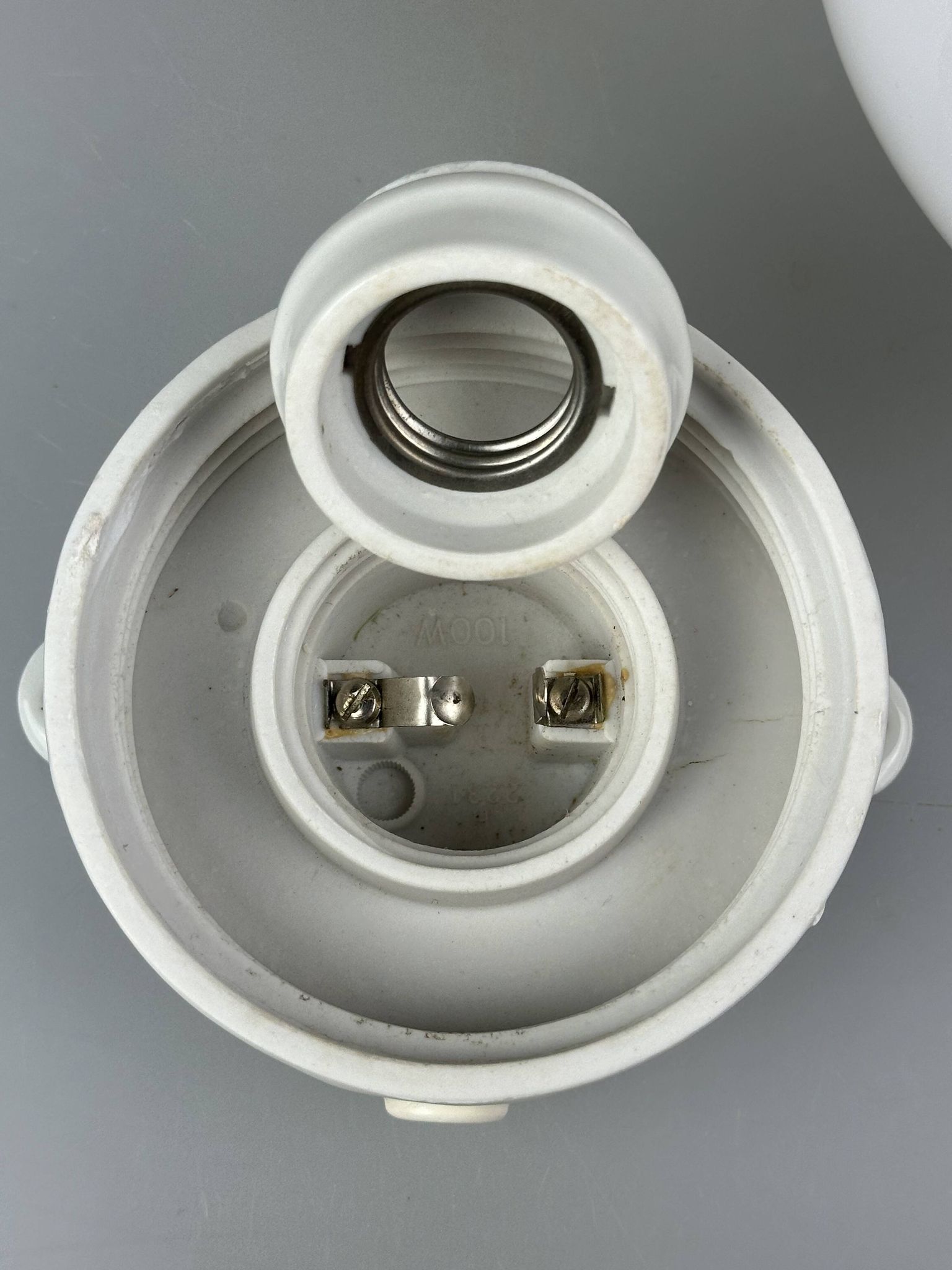 50s 60s wall lamp cellar lamp ceramic & glass Bauhaus design