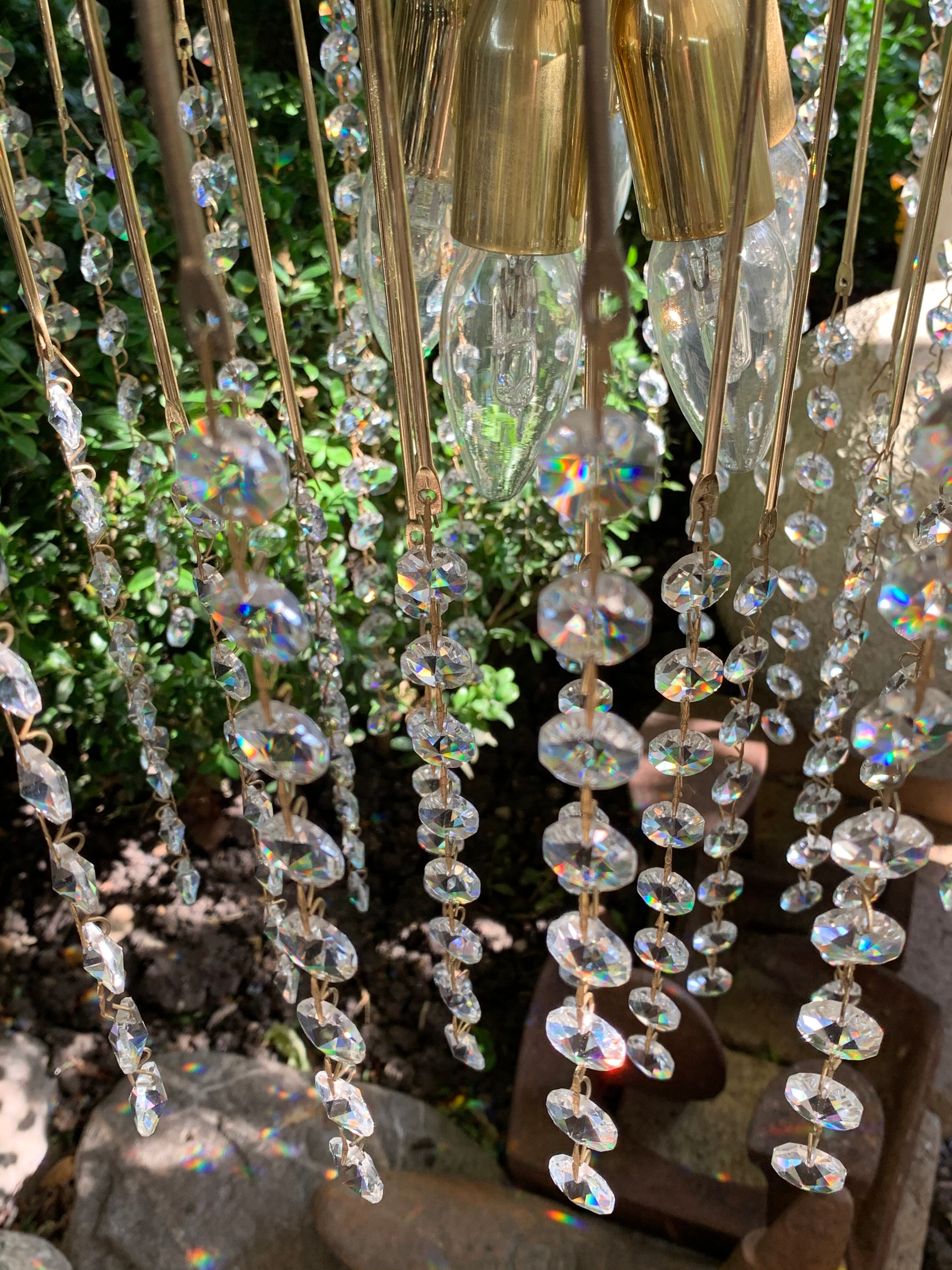 Crystal spider chandelier 1970