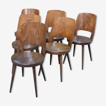 Set of 6 chairs Mondor of Baumann 1964