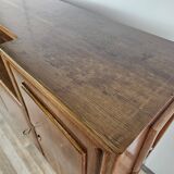 Art Decò sideboard in walnut stained beech open space design