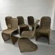 6 designer rattan chairs