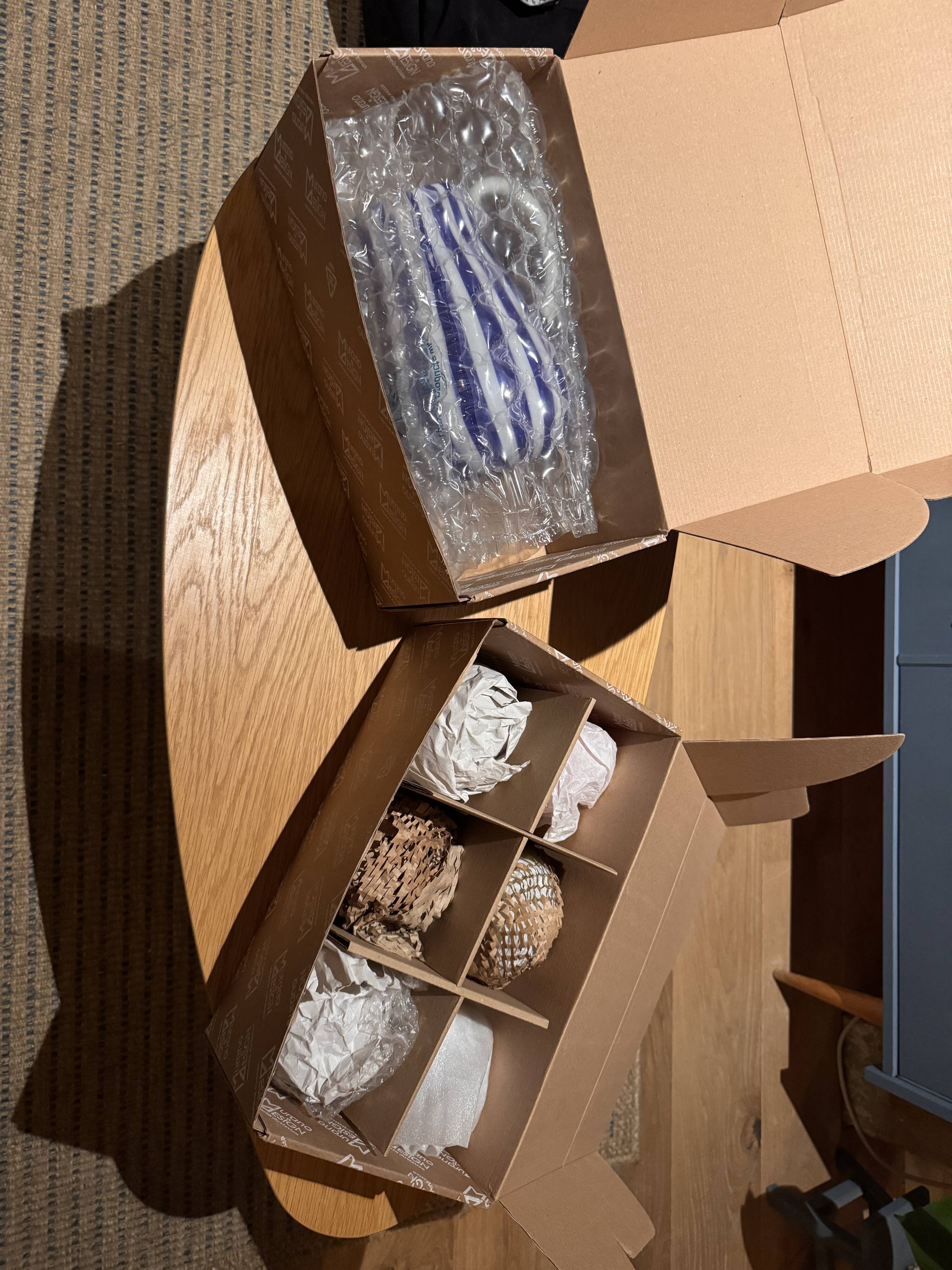 6 glasses and a Murano carafe