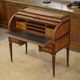 Louis XVI style cylinder desk in marquetry from the Napoleonic III period.