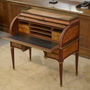 Louis XVI style cylinder desk in marquetry from the Napoleonic III period.