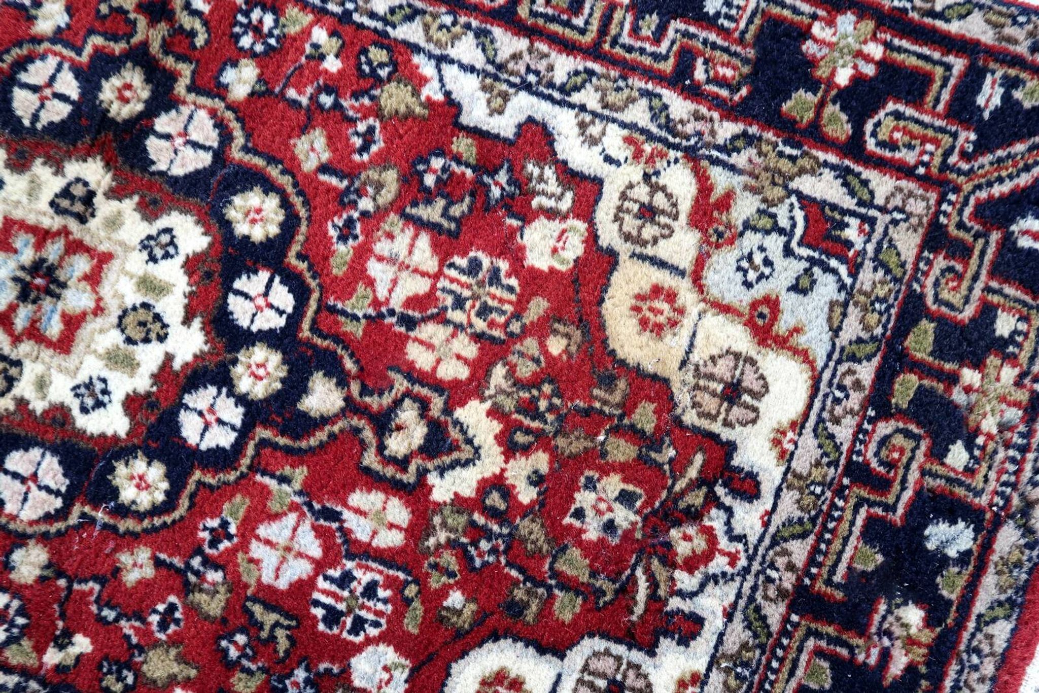 Tapis vintage du Moyen-Orient Hamadan fait main en laine – 60 x 98 cm