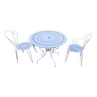 Old wrought iron garden furniture