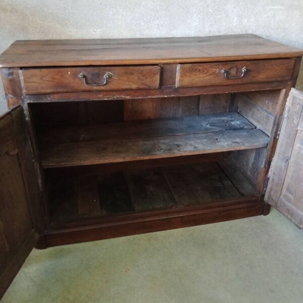 Buffet 2 portes ancien en chêne massif rustique