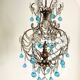 Old crystal pendant chandelier