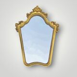 Large antique wall mirror in carved gilded wood – height: 85 cm