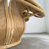 Vivai del sud “flower” rattan coffee table
