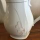 Vintage ceramic coffee maker pink Flemish decoration