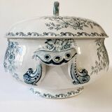 Iron earth soup tureen, Sarreguemines, Eglantine model