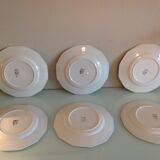 Suite of six flat plates décor Abeille d'Or by Ceranord St Amand / vintage 50s-60s
