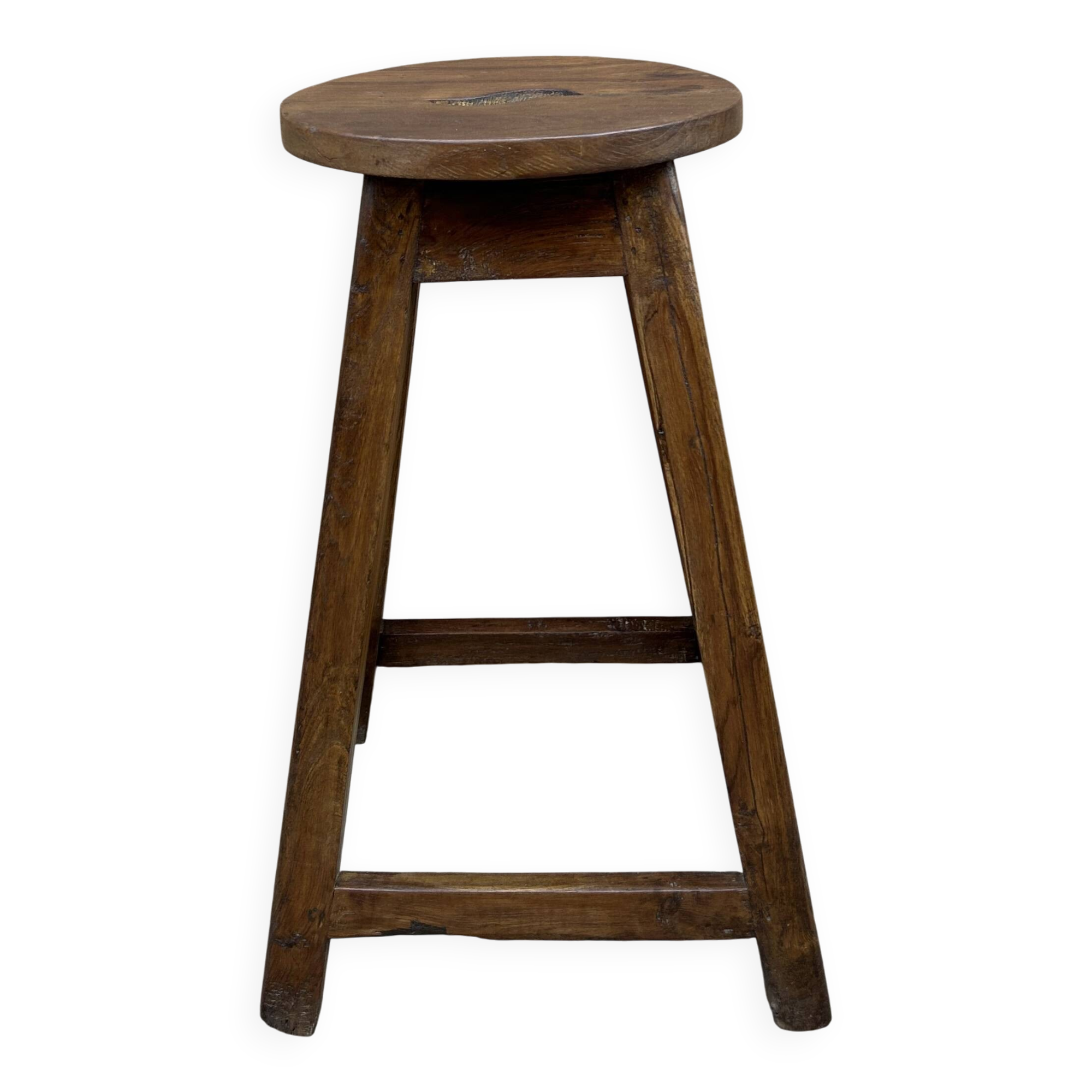 Solid teak workshop stool